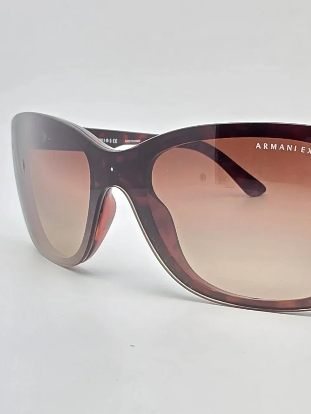 Armani Exchange AX4027S Tortoise Frame Brown Gradient Lens Shield Sunglasses